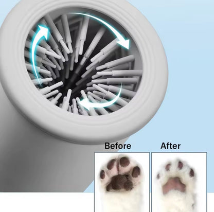 Portable dog paw washer