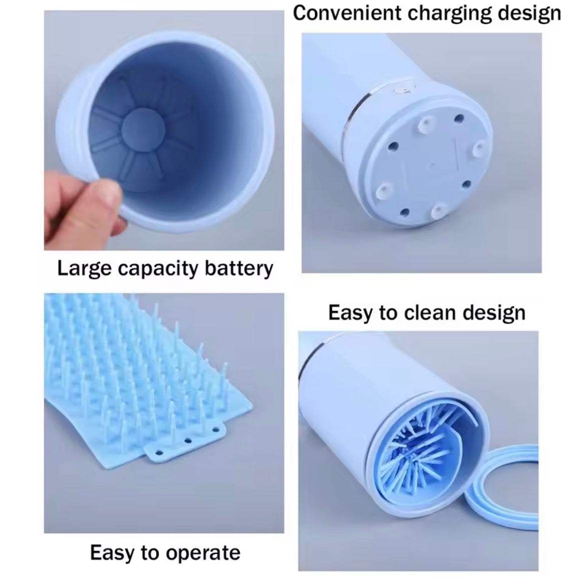 Portable dog paw washer