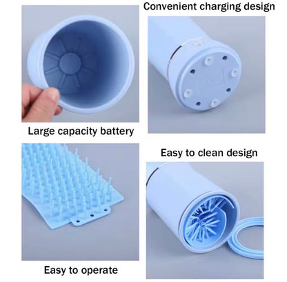 Portable dog paw washer