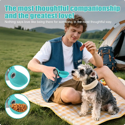 Dogs Drinking Bottle with Silicone Bowl,